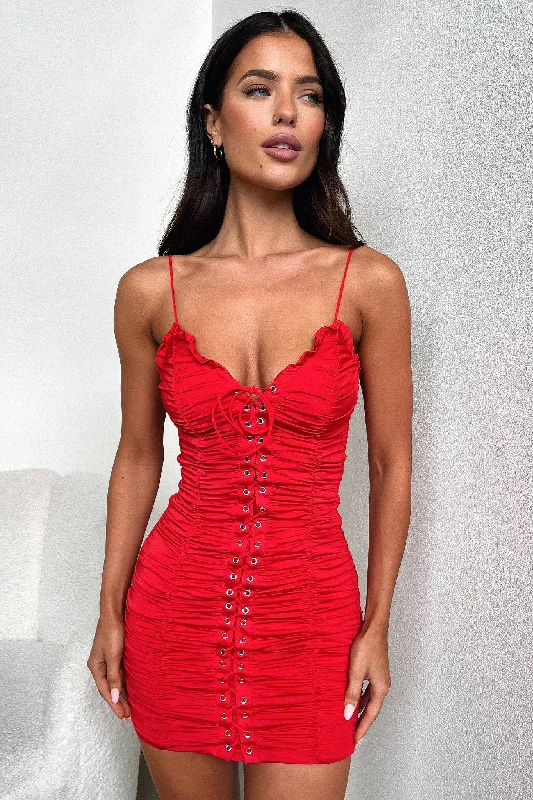 Elena Dress - Red