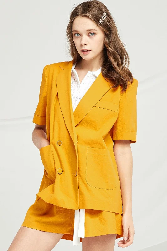 Mckenna Double Breasted Linen Jacket