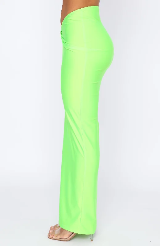 Surreal Summer Maxi Skirt Lime