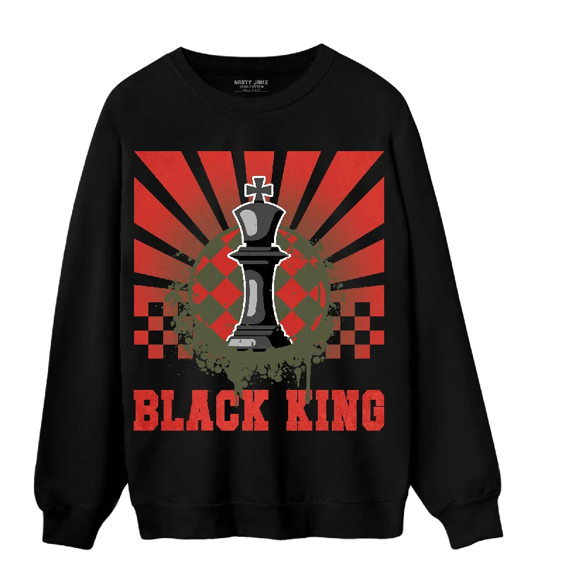 NastyJamz Dunk Low Mystic Red Sweatshirt Match Black King Collection