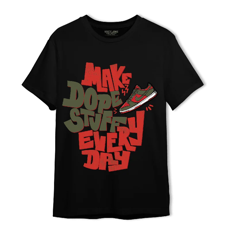 NastyJamz Dunk Low Mystic Red T Shirt Match Dope Sneaker