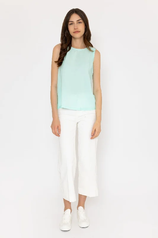 Aqua Blue Sleeveless Top