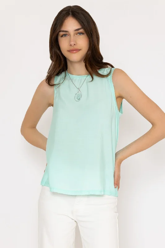 Aqua Blue Sleeveless Top