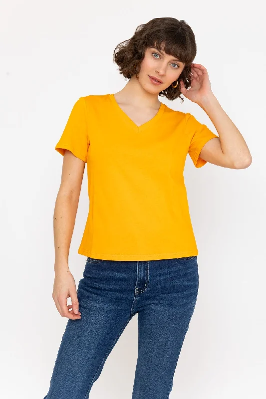 Orange Supersoft V-Neck Tee