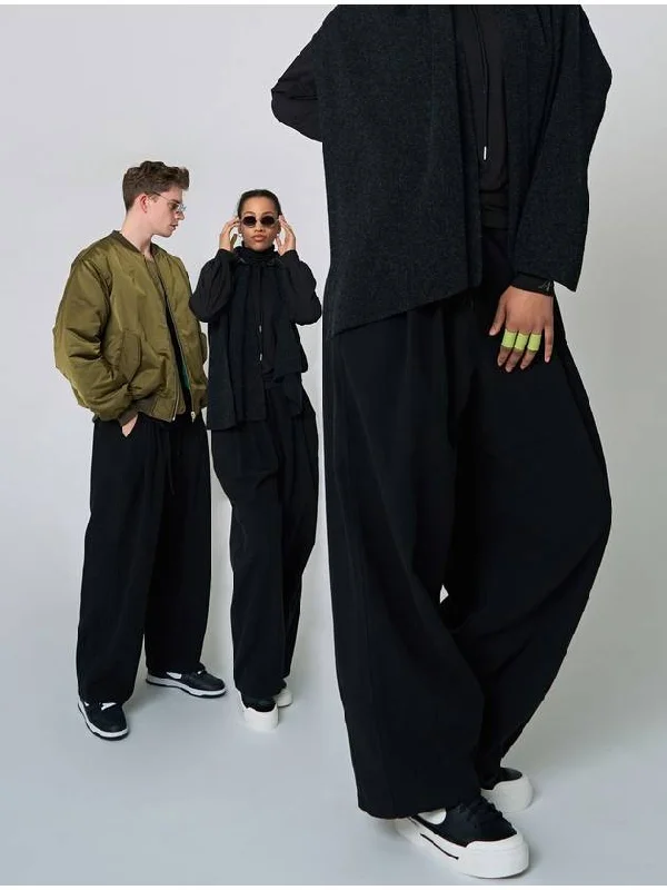 Slung Track Pants Black