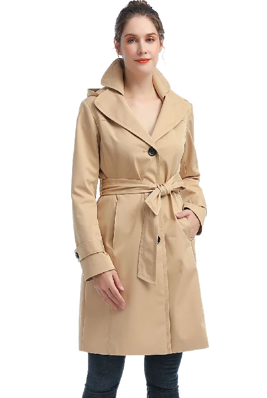 BGSD Women Eva Waterproof Hooded Trench Coat