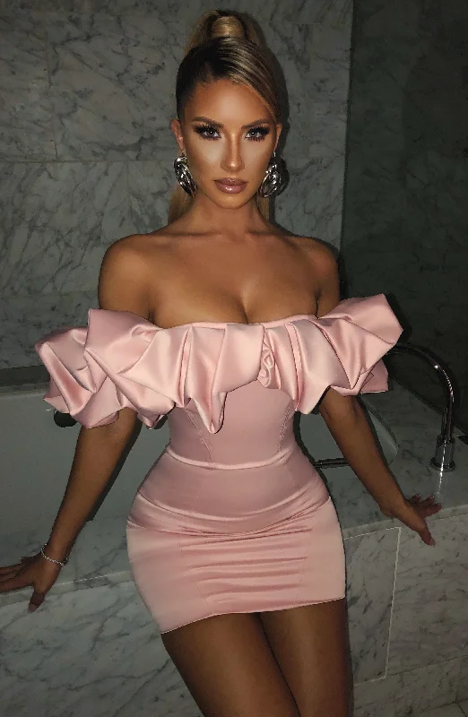 "Lace dresses for women for a romantic and elegant look"Allie Mini Dress - Baby Pink "Lace dresses for women for a romantic and elegant look"Allie Mini Dress - Baby Pink