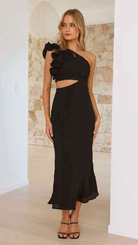 Maxi Dresses with Rhinestone Embellishments for a Glitzy LookAmina Maxi Dress - Black