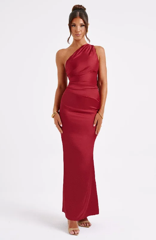 "Wrap dresses for women for an adjustable fit"Arizona Maxi Dress - Wine