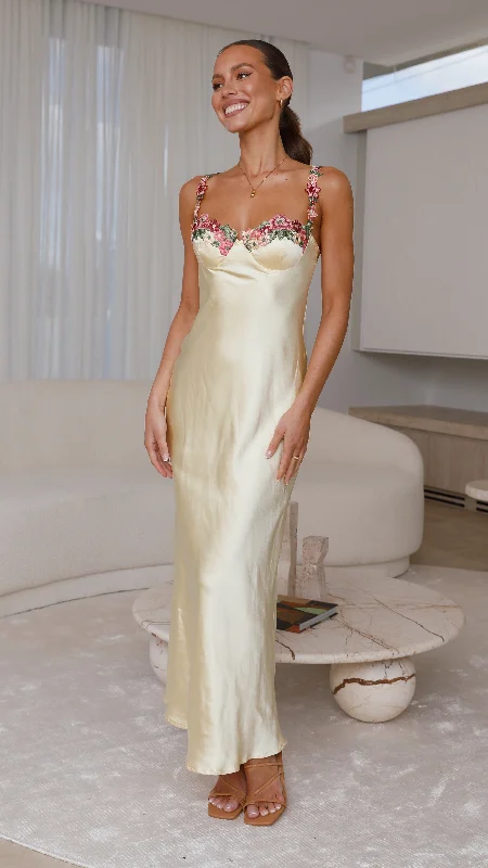 Japanese - Inspired Minimalist Maxi DressesAurora Maxi Dress - Yellow