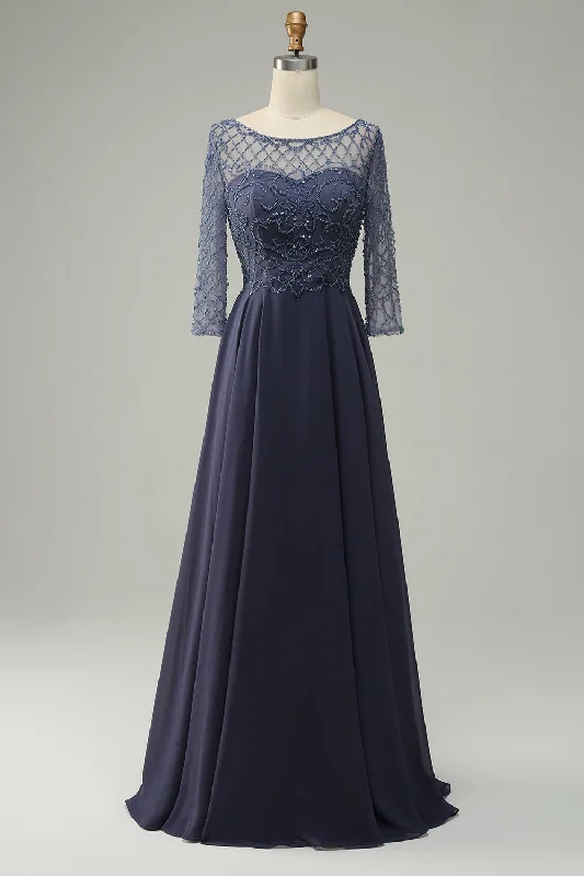 "Vintage - look women's dresses for a retro charm"Beading Long Sleeves Mother of Bride Dress "Vintage - look women's dresses for a retro charm"Beading Long Sleeves Mother of Bride Dress