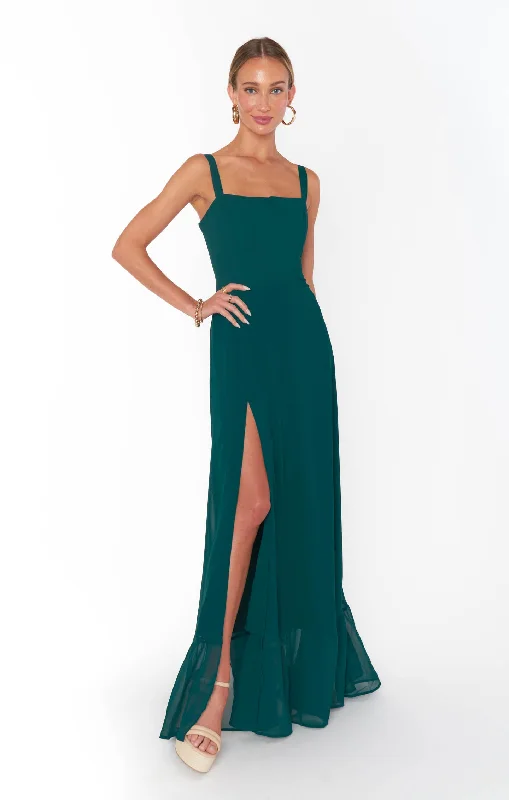 Maxi Dresses for Mother's Day CelebrationsClarissa Corset Dress ~ Emerald Chiffon