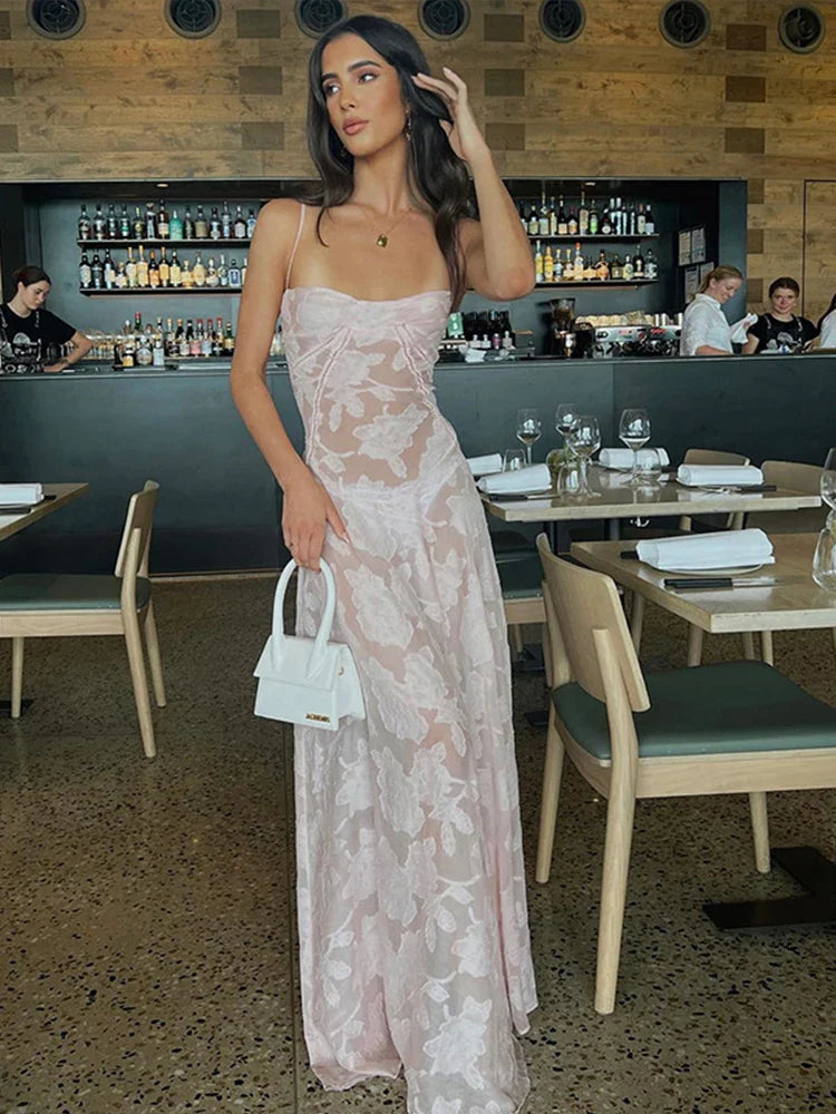 Maxi Dresses for Music Festivals with a Bohemian FlairChiffon Long A-line Bodycon Nightclub Sexy Party Maxi Dress
