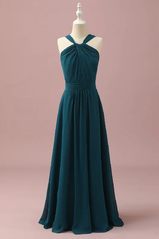 "White dresses for women for a fresh and clean look"Dark Green Halter A-Line Junior Bridesmaid Dresses "White dresses for women for a fresh and clean look"Dark Green Halter A-Line Junior Bridesmaid Dresses