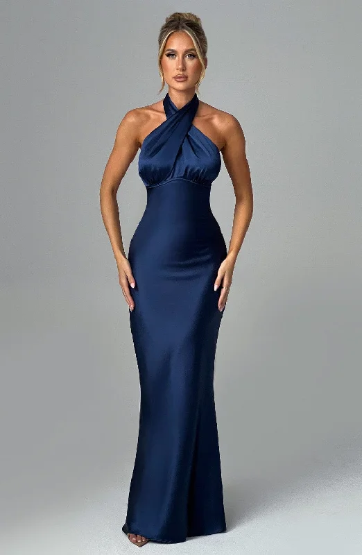 Gothic - Style Black Maxi Dresses for Alternative EventsDimitra Maxi Dress - Navy