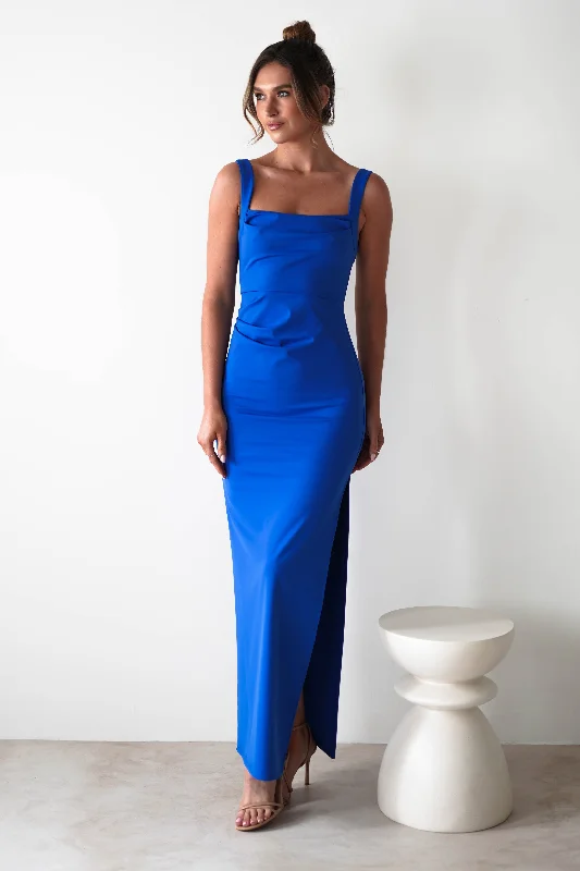 Earthy Brown Maxi Dresses for a Natural LookPeta Bodycon Maxi Dress | Cobalt Blue