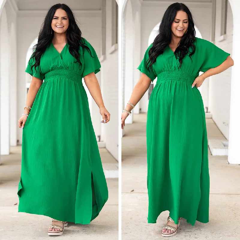 Sequin - Embellished Maxi Dresses for GalasFeeling Good Maxi Dress, Kelly Green