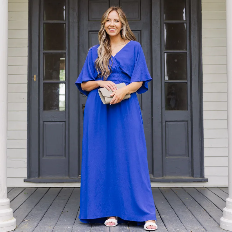 Japanese - Inspired Minimalist Maxi DressesFeeling Good Maxi Dress, Royal