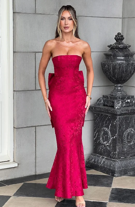 Korean - Style Sweet Maxi DressesFelicity Maxi Dress - Red