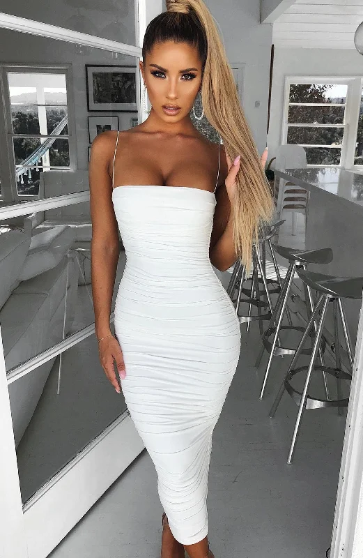 Breathable Chiffon Maxi Dresses for Hot DaysHaven Maxi Dress - White