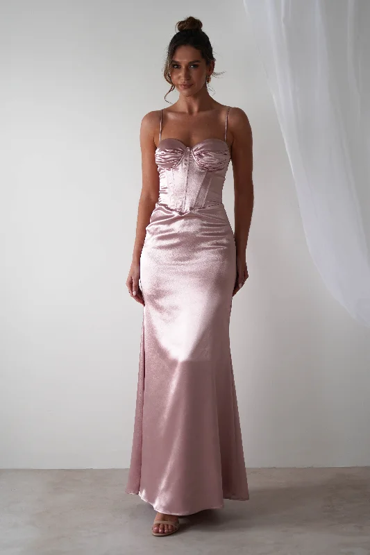 Maxi Dresses with Side Slits for Easy MovementIdonia Satin Corset Gown | Rose