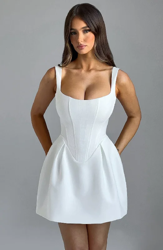 "Comfortable maternity dresses for pregnant women"Janiyah Mini Dress - Ivory