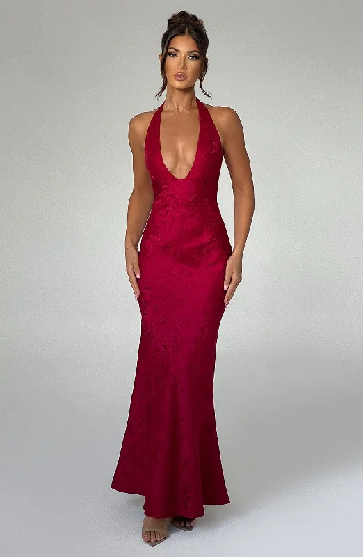 "Boho wedding dresses for women for a free - spirited vibe"Josephine Maxi Dress - Red "Boho wedding dresses for women for a free - spirited vibe"Josephine Maxi Dress - Red
