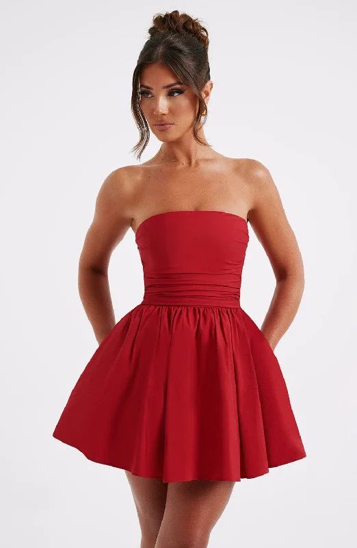 "Bundle and Save: Buy Multiple Women's Dresses and Get a Discount"Katrina Mini Dress - Red "Bundle and Save: Buy Multiple Women's Dresses and Get a Discount"Katrina Mini Dress - Red