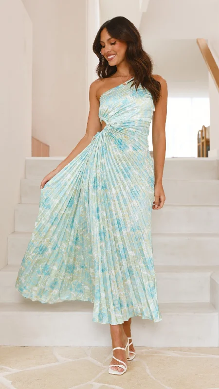 Maxi Dresses with Ethnic Embroidery for Cultural EventsLaken Maxi Dress - Green Floral