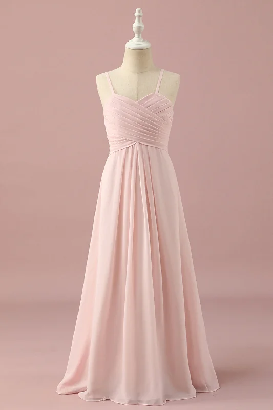 "Hurry! Limited Stock - Get Your Dream Dress with a Special Discount"Light Pink Spaghetti Straps Chiffon Junior Bridesmaid Dress "Hurry! Limited Stock - Get Your Dream Dress with a Special Discount"Light Pink Spaghetti Straps Chiffon Junior Bridesmaid Dress
