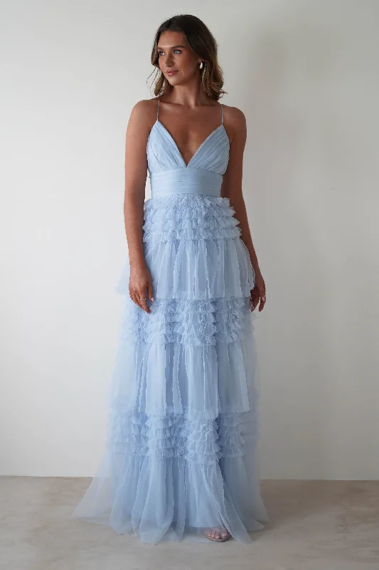 Versatile Gray Maxi Dresses for Any OccasionMadeleine Tulle Layered Maxi Dress | Blue