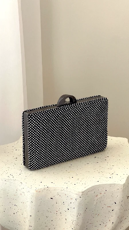 "Shirt dresses for women for a smart - casual style"Mariah Diamante Structured Clutch - Black "Shirt dresses for women for a smart - casual style"Mariah Diamante Structured Clutch - Black