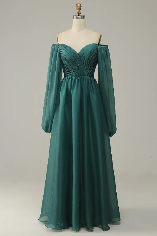 "Limited - Time Offer: Up to 50% Off on Women's Dresses!"Off Shoulder Long Sleeves Prom Dress with Ruffles "Limited - Time Offer: Up to 50% Off on Women's Dresses!"Off Shoulder Long Sleeves Prom Dress with Ruffles