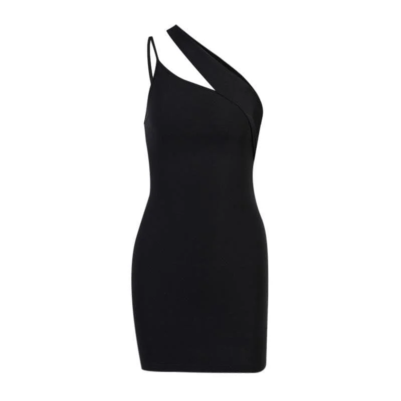 "Stylish cocktail dresses for women on a budget"BerryBetty - One shoulder hollow out dress "Stylish cocktail dresses for women on a budget"BerryBetty - One shoulder hollow out dress