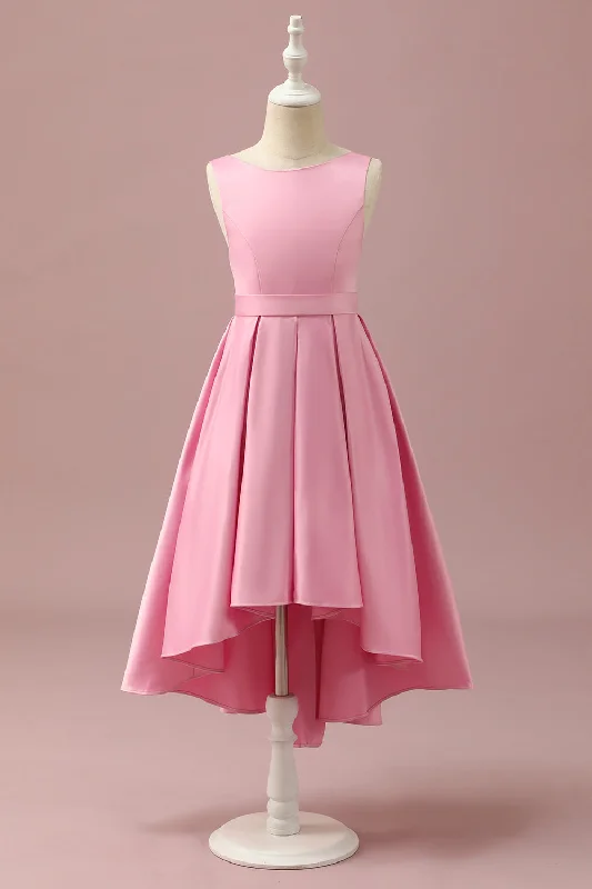 "Flash Sale: Grab Your Favorite Women's Dresses at Unbeatable Prices!"Pink Satin High Low Junior Bridesmaid Dress "Flash Sale: Grab Your Favorite Women's Dresses at Unbeatable Prices!"Pink Satin High Low Junior Bridesmaid Dress