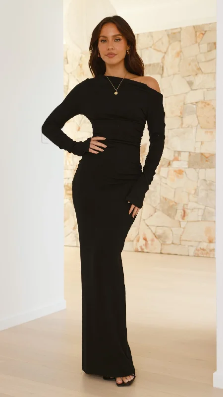 Short - Sleeved Shirt - Style Maxi Dresses for a Casual LookReyna Maxi Dress - Black