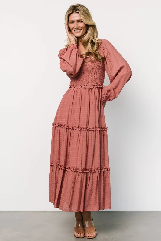 Off - the - Shoulder Maxi Dresses for Evening PartiesRowan Tiered Dress | Vintage Rose