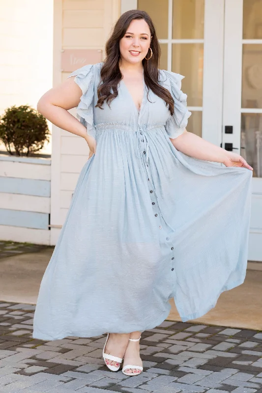 Maxi Dresses with Romantic Bows for a Feminine TouchStunning Vibes Maxi Dress, Misty Blue Maxi Dresses with Romantic Bows for a Feminine TouchStunning Vibes Maxi Dress, Misty Blue
