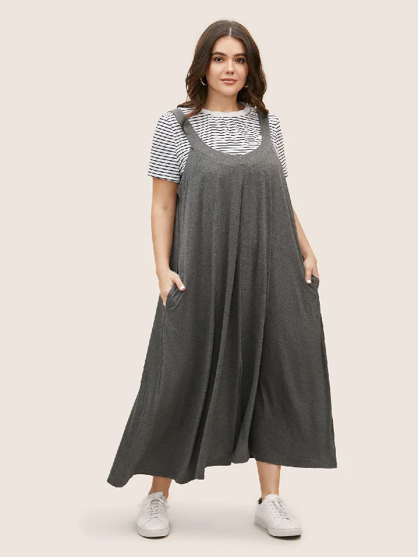 Soft Knit Maxi Dresses for Cozy EveningsSupersoft Essentials Plain Adjustable Straps Dress
