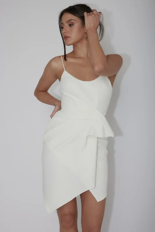 "Mother of the bride dresses for women in elegant styles"Tesla Cami Strap Sculpted Fabric Dress White "Mother of the bride dresses for women in elegant styles"Tesla Cami Strap Sculpted Fabric Dress White