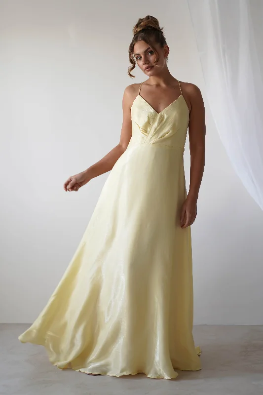 Maxi Dresses Suitable for Beachside WeddingsTully Criss Cross Maxi Dress | Soft Yellow