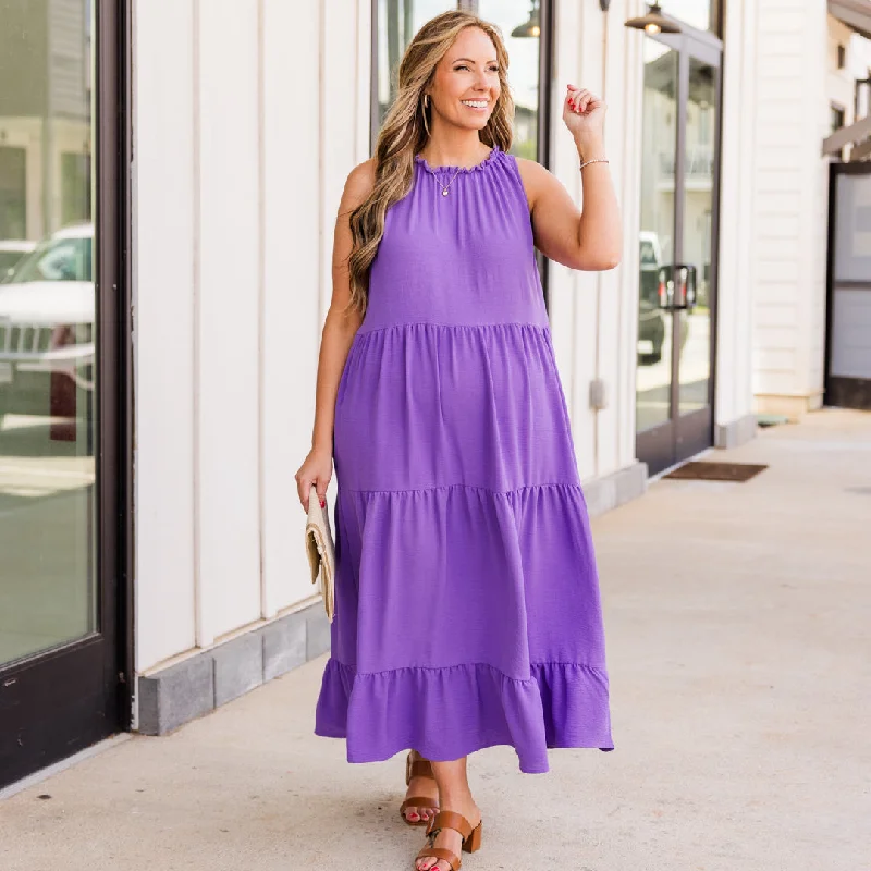 Mermaid - Hem Maxi Dresses for a Glamorous LookWeekend Wardrobe Maxi Dress, Purple