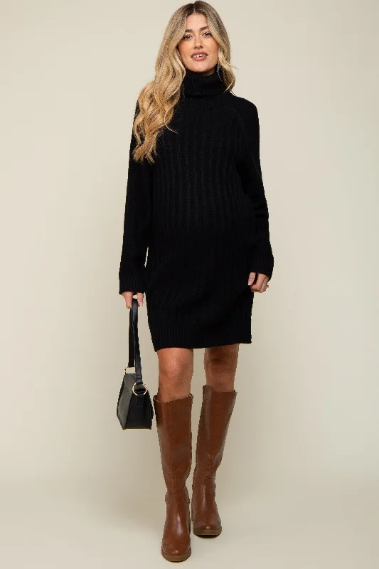"VIP Sale: Extra 15% Off on Women's Dresses for Our Loyal Customers"Black Turtleneck Maternity Sweater Dress "VIP Sale: Extra 15% Off on Women's Dresses for Our Loyal Customers"Black Turtleneck Maternity Sweater Dress