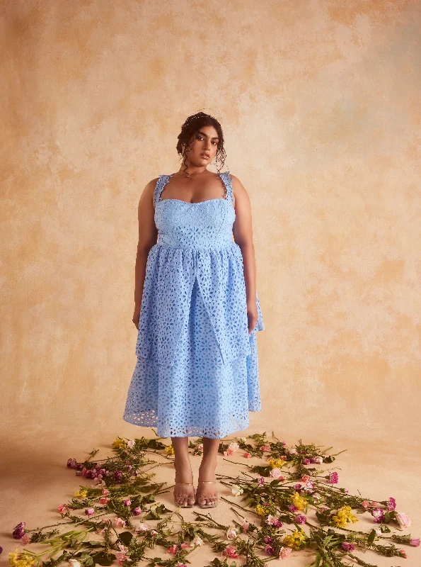 Midi dress for a picnic in the park with a relaxed and comfortable fitPatricia Blue Schifili Midi Dress