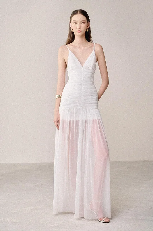Party Dresses with Sequined Geometric Shapes and Lace and Chiffon Blend for Ladies' Modern and Feminine LookCasei Drop Waist Spaghetti Strap Organza Spandex Maxi Dress Party Dresses with Sequined Geometric Shapes and Lace and Chiffon Blend for Ladies' Modern and Feminine LookCasei Drop Waist Spaghetti Strap Organza Spandex Maxi Dress