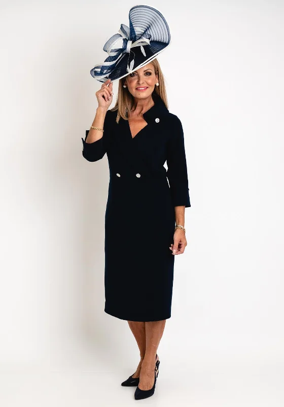 Trumpet - style midi dress for a flared and stylish silhouetteClaudia C Victoria Pencil Midi Dress, Navy Trumpet - style midi dress for a flared and stylish silhouetteClaudia C Victoria Pencil Midi Dress, Navy