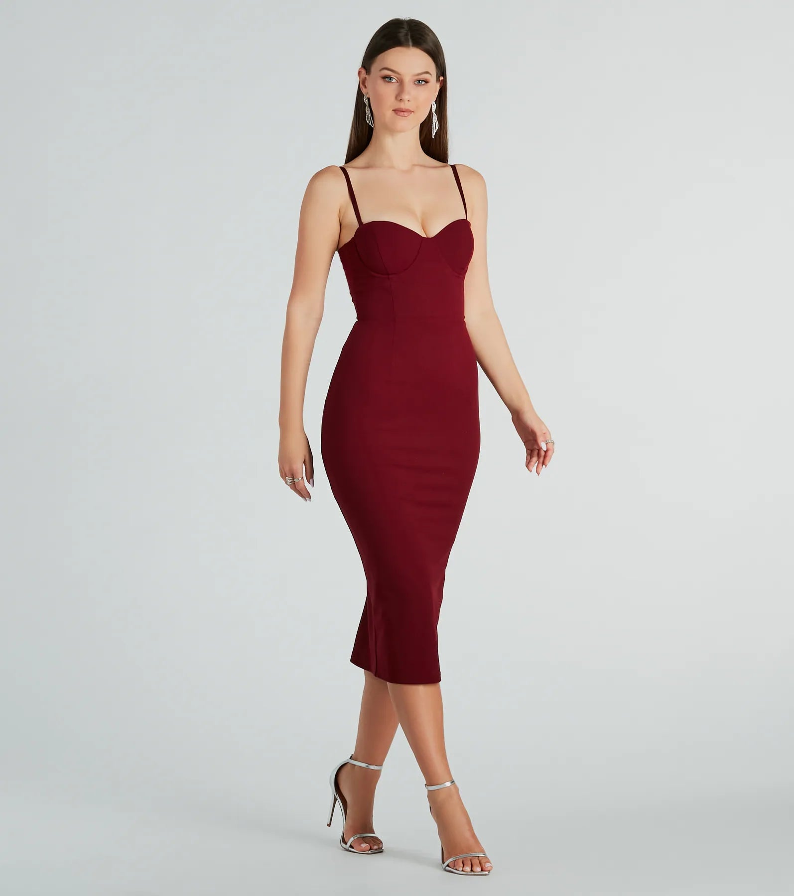 Midi dress suitable for office - appropriate casual wearEmmy Formal Corset Bodycon Midi Dress