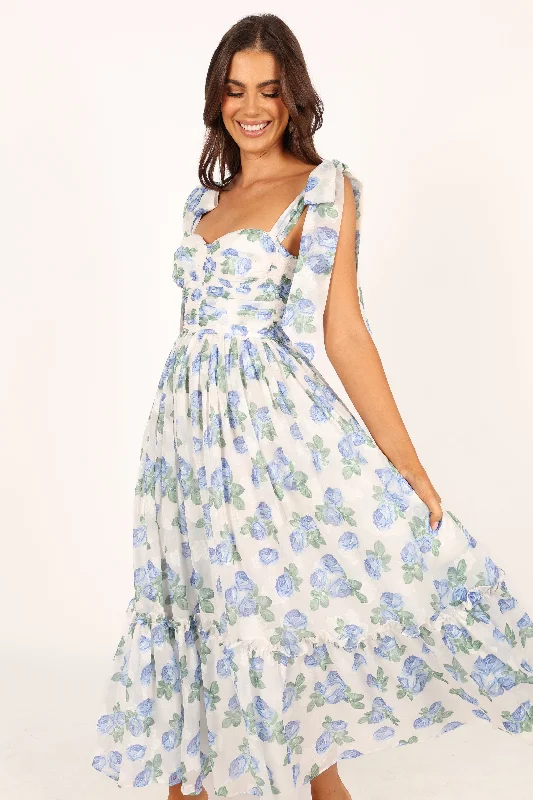 Knee - length midi dress for a versatile and appropriate lengthFloret Midi Dress - Blue