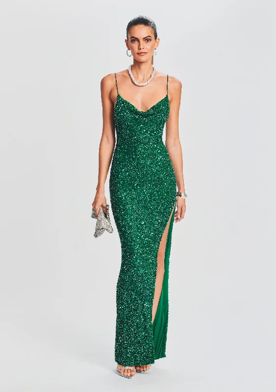Party Dresses with Lace Insertions on the Skirt and Beaded Waistband for Ladies' Feminine and Glamorous LookLoretta Sequin Dress Party Dresses with Lace Insertions on the Skirt and Beaded Waistband for Ladies' Feminine and Glamorous LookLoretta Sequin Dress