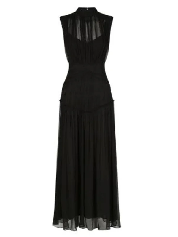 Midi dress for a city break to explore in style and comfortNicola Sleeveless Midi Dress - Black